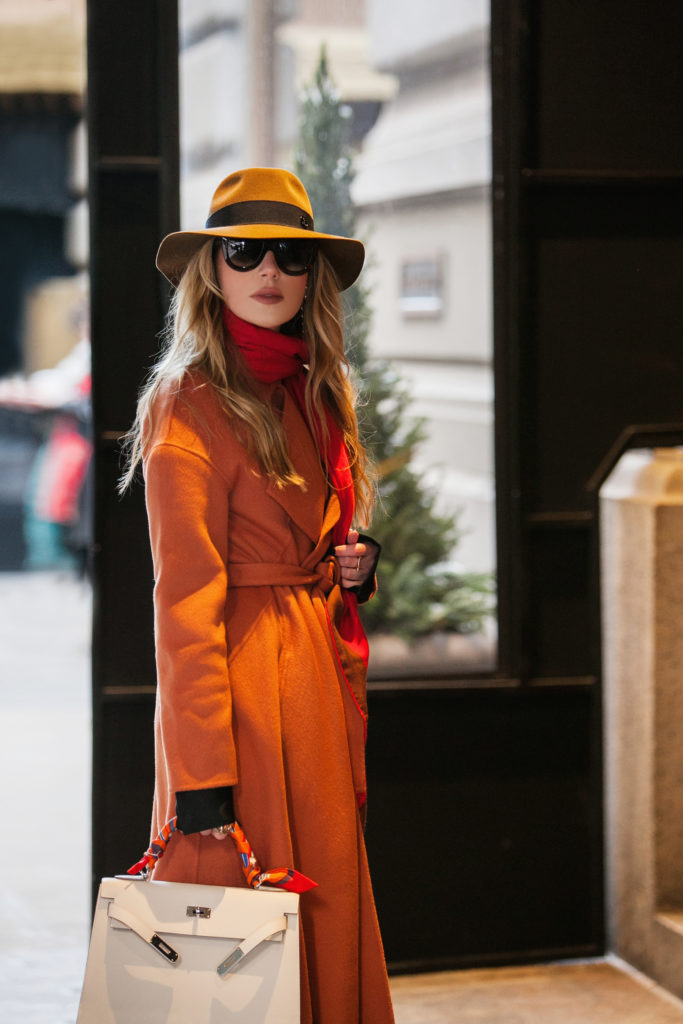 hermes orange coat