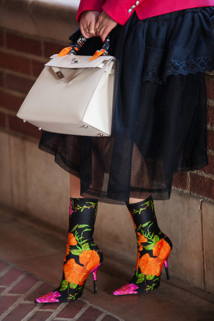 balenciaga floral boots