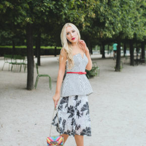 Valentino rainbow,Valentino 1973 Rainbow Bag,Nanette Lepore Escapade Midi Floral-Print Skirt,Nanette Lepore Escapade Skirt,Aquazurra Forever Marilyn Tassel pumps,Summer photoshoot in Paris,What to wear for holidays 2015,Holidays 2015 outfit,Place de la Concorde fashion shoot,Paris Place de la Concord,Place de la Concorde,Christmas 2015 Outfit idea,corset with skirt,Valentino Bag Paris Street Style,Finders Keepers Strapless Top,How to wear corset for holidays,How to wear Corset
