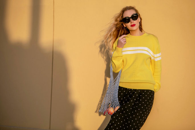 & Other Stories sweater,& Other Stories yellow sweater,ugly sneaker trend,how to wear yellow and Other Stories sweater,chanel sneakers,chanel cc sneakers,celine net bag,how to style chanel cc sneakers,What To Wear With My Ugly Sneakers,how to wear fishermans net bag,how to style sneakers 2018,celine net bag trend,celine net bag trend 2018,celine sunglasses, mac ruby woo lipstick