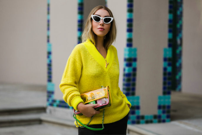 tibi yellow sweater,ways to wear neon,Saint Laurent Lily Cat Eye Sunglasses,chanel pvc transparent bag,how to wear neon sweater,leather culottes,dior patent leather boots,saint laurent cat eye sunglasses,Tibi Airy Alpaca Pullover Sweater,Tibi Alpaca Blend Sweater,Tibi Airy Alpaca Blend Sweater,chanel pvc bag,chanel neon pvc bag,celine necklace,neon 2019, fluorescent 